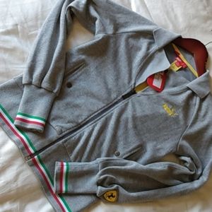 NWT RARE Collectors Limited Edition PUMA FERRARI Gray  Embroidered jacket XS
